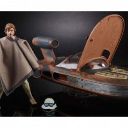 SDCC Exclusive Star Wars The Black Series X-34 Landspeeder & Luke Skywalker Figure